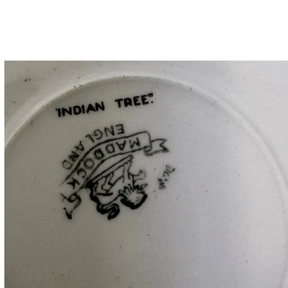 John Maddock & Sons LTD England Indian Tree Vintage 40's 6-PC Place Setting-Rare